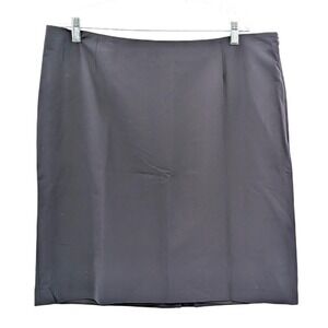 ICO Pencil Skirt Career Office Back Slit Lined Black Size 18 NWT